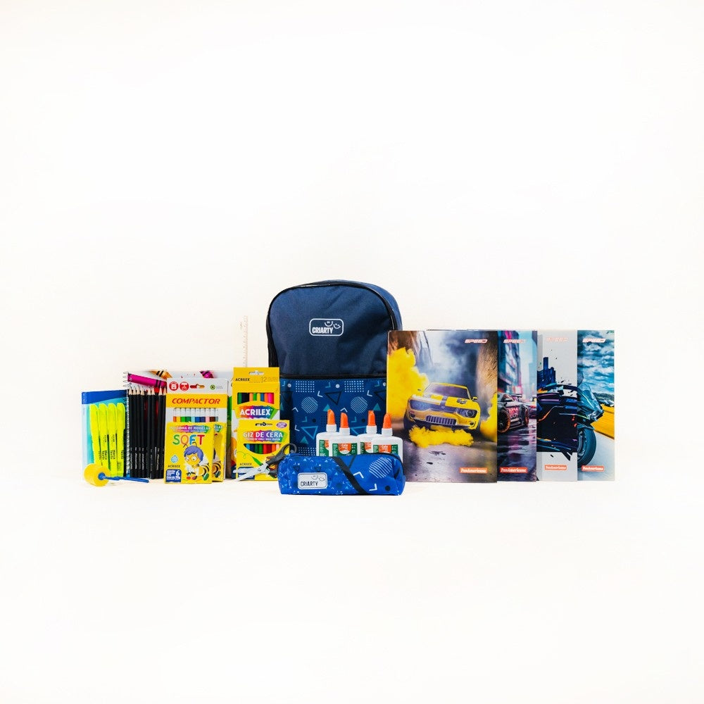 Kit IV. Ciclo de Alfabetização - Mochila Criarty Masculina