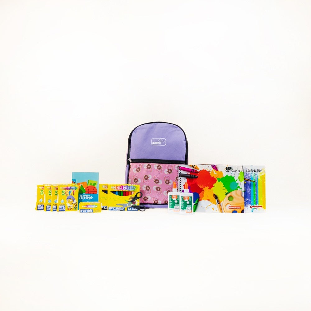 Kit II. Educação Infantil - Mini Grupo I e II - Mochila Criarty Feminina