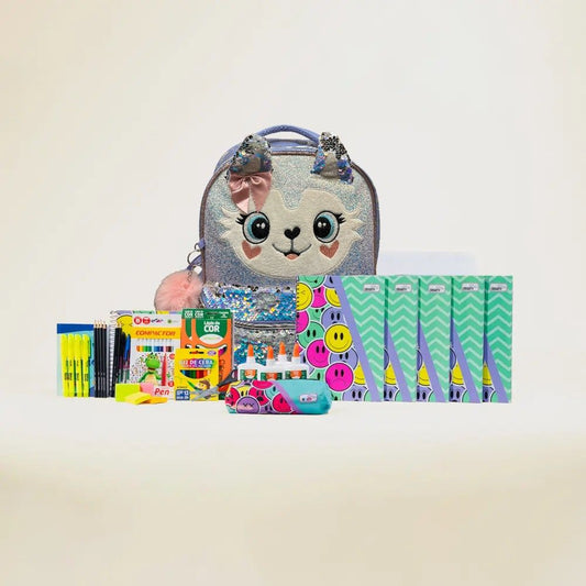 Kit V. Ensino Fundamental - Ciclo Interdisciplinar - Mochila Gatinha (lantejoula mágica)