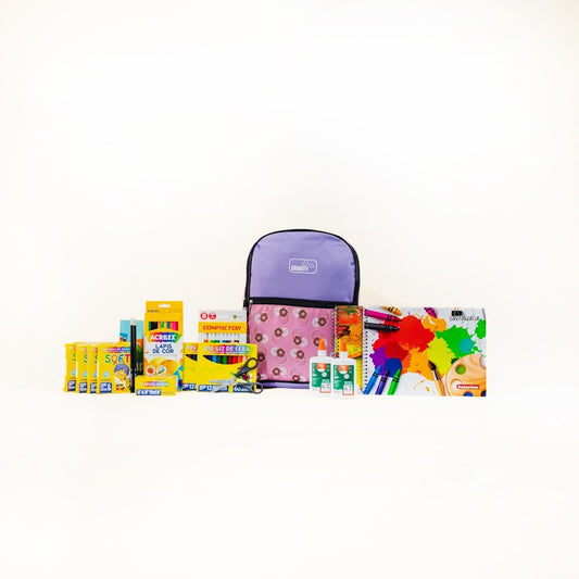 Kit III. Educação Infantil - Infantil I e II - Mochila Criarty Feminina