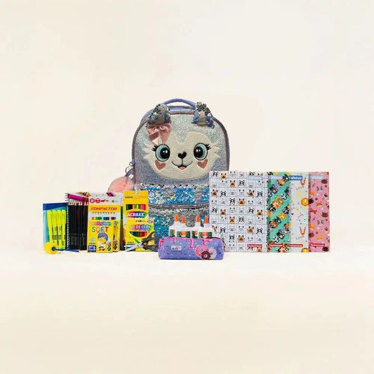 Kit IV. Ciclo de Alfabetização - Mochila Gatinha (lantejoula mágica)